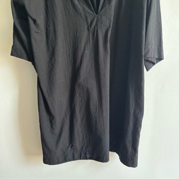 Arket Sz M Neps Black Cotton Relaxed Tunic Dress - Picture 9 of 13